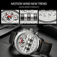 Time Capsule Rotating Calendar Engine Dial Watch - Image 4