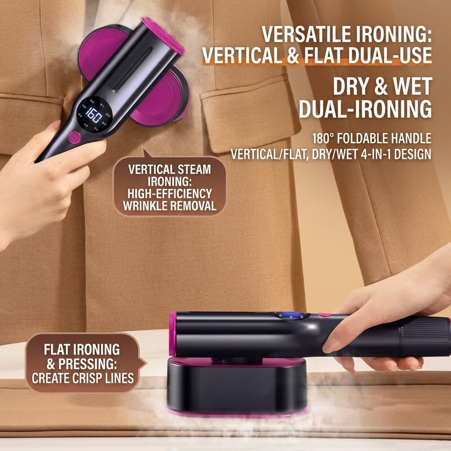 Press & Go Portable Handheld Garment Steamer Iron