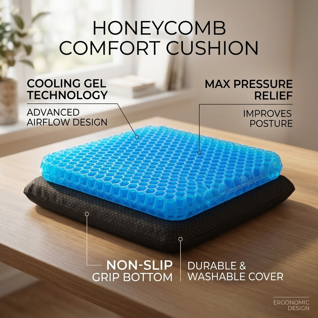 Non-Slip Breathable Gel Seat Cushion - Image 3