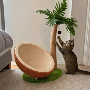 Palm Nest Coconut Shell Cat Lounger Tree