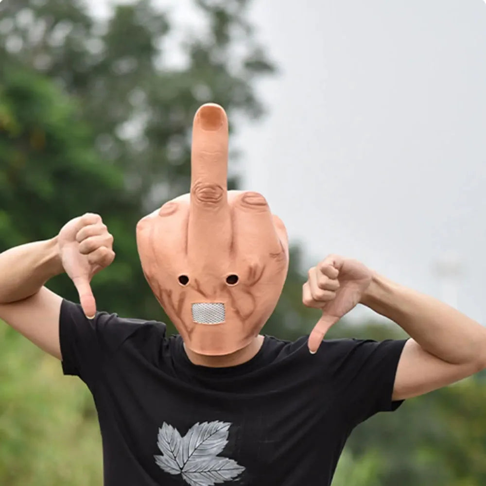 Giant Middle Finger Funny Mask