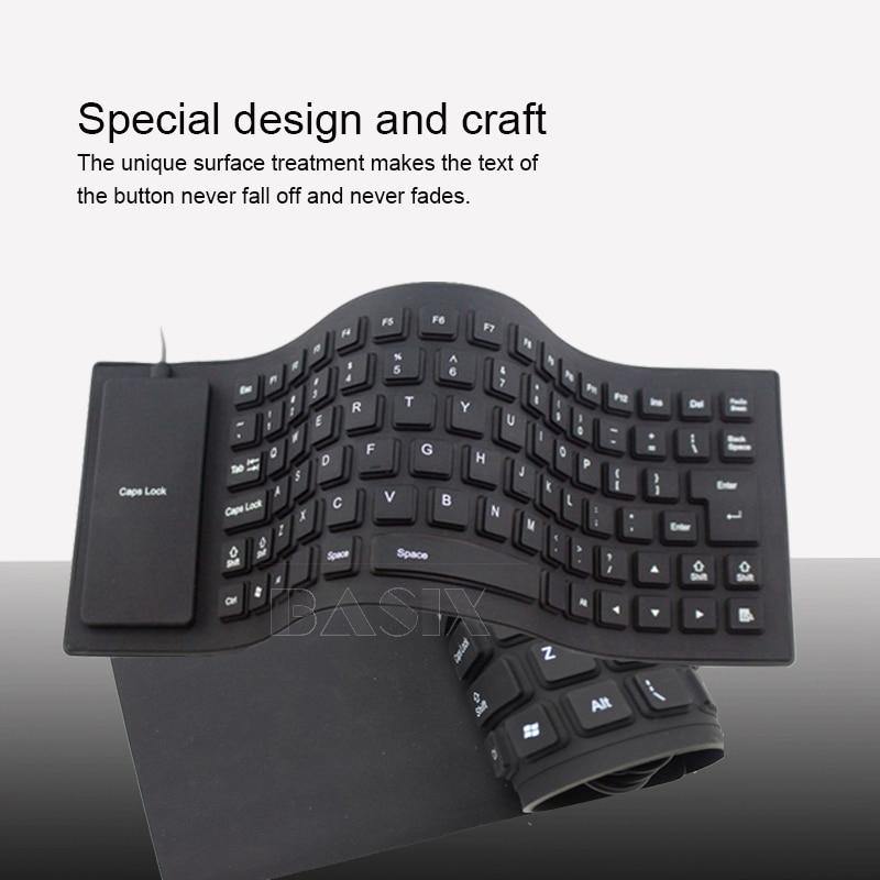 Silicone Foldable Waterproof USB Keyboard - Image 2