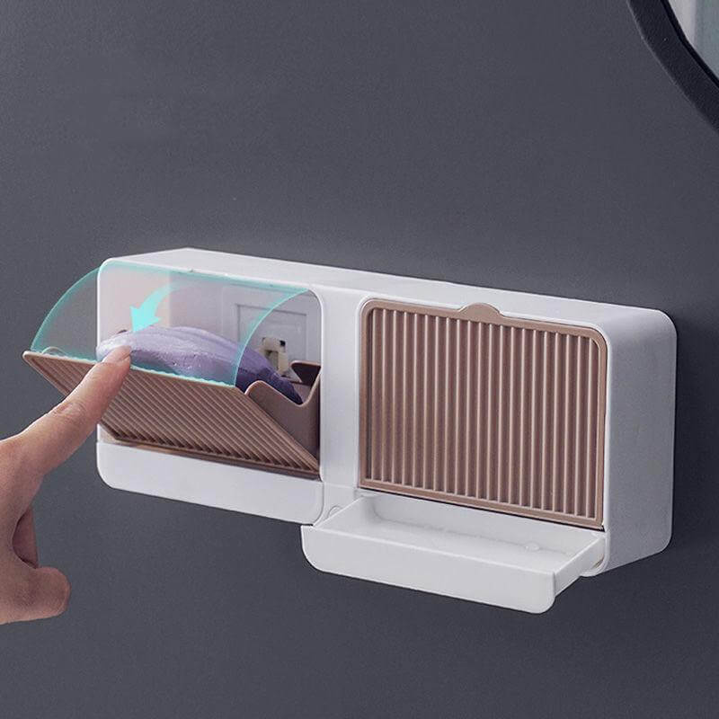 Creative Double Storage Wall Mounted Soap Box