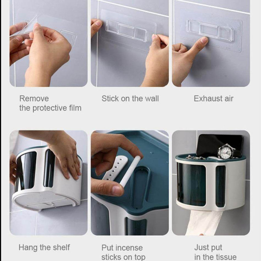 Waterproof No-drill Bathroom Accessories Organizer - Image 2