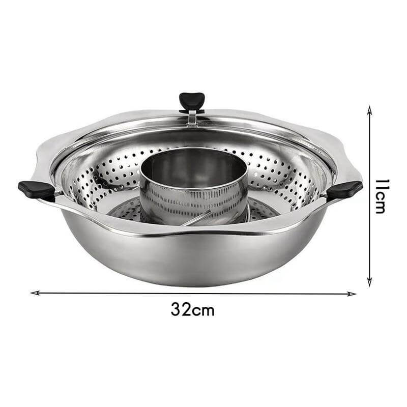 Stainless Steel Rotating Easy Cook Hot Pot Cookware - Image 5