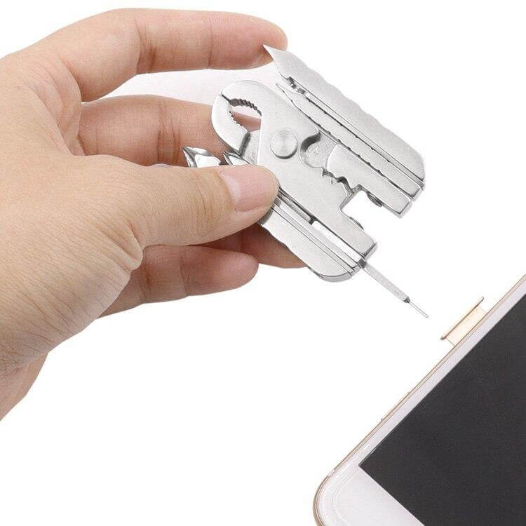 Stainless Steel Multifunctional Camping Keychain Tool - Image 2