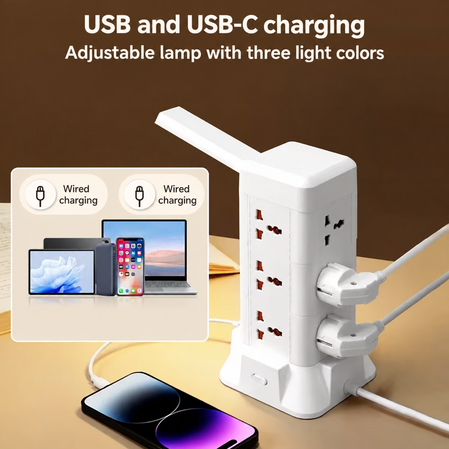 Adjustable lamp and wired charging