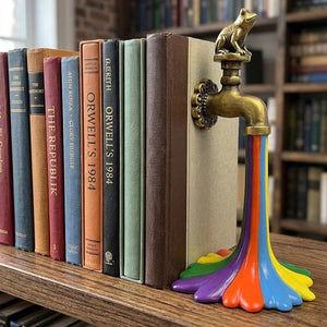 Flowing Rainbow Resin Statue Garden Decor - Image 0