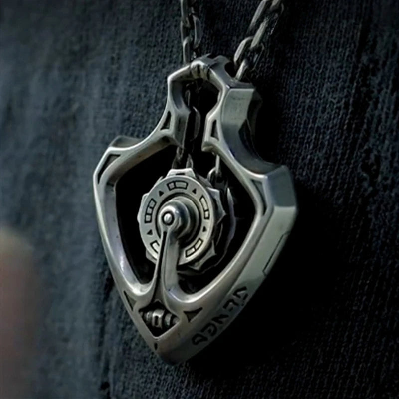 gear necklace Mechanical Rotating Gear Vintage Necklace