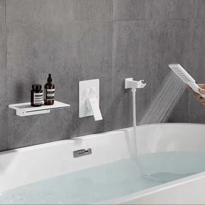 Wall-Embedded Waterfall Spout Bathtub Faucet - Image 6