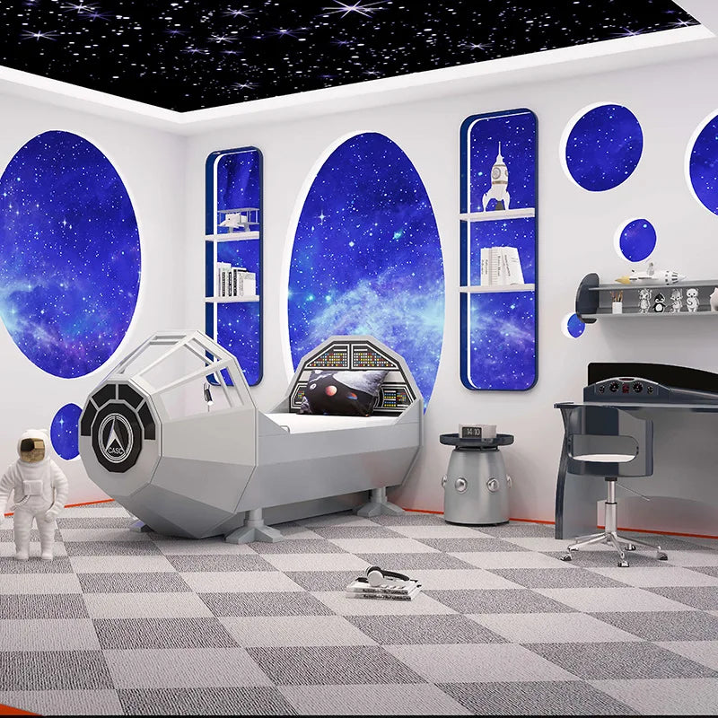 Spaceship Galaxy Adventure Wooden Kids Bed - Image 4