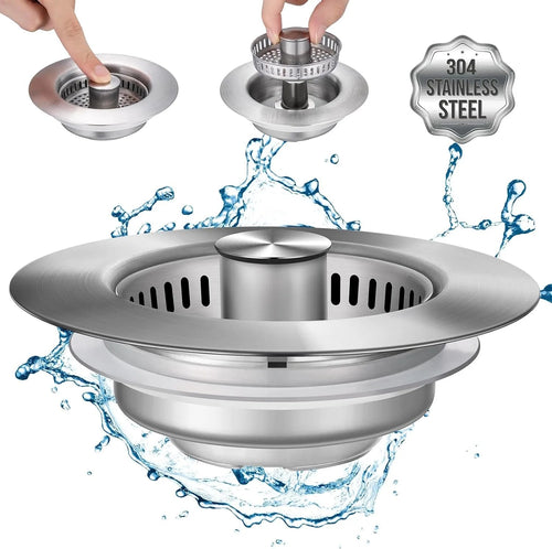 Stainless Steel Pop-Up No-Odor Drain Filter - Image 0
