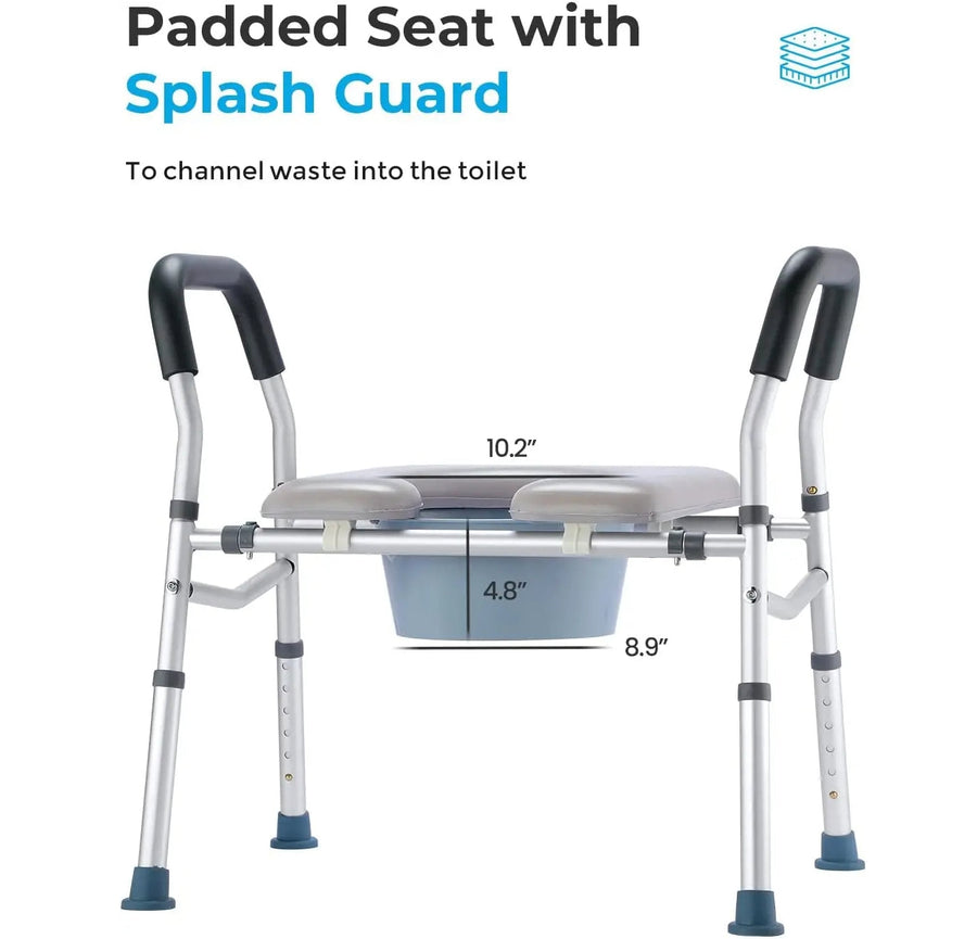 Elderly Friendly Adjustable Portable Toilet Seat - Image 2