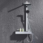 Chrome Rain Thermostatic Shower Set