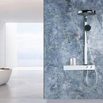 Chrome Rain Thermostatic Shower Set