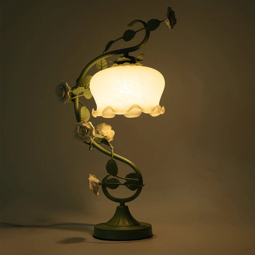 Artistic Nature-Themed Flower Desk Lamp - Image 0