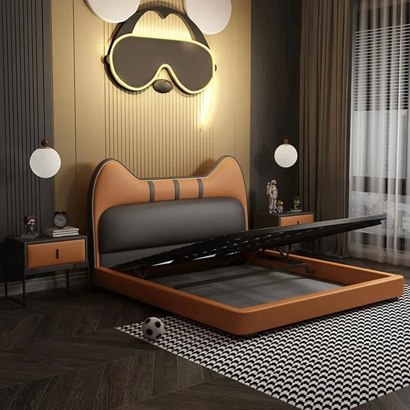 Fancy Cat Leather Modern Kids Bed - Image 5