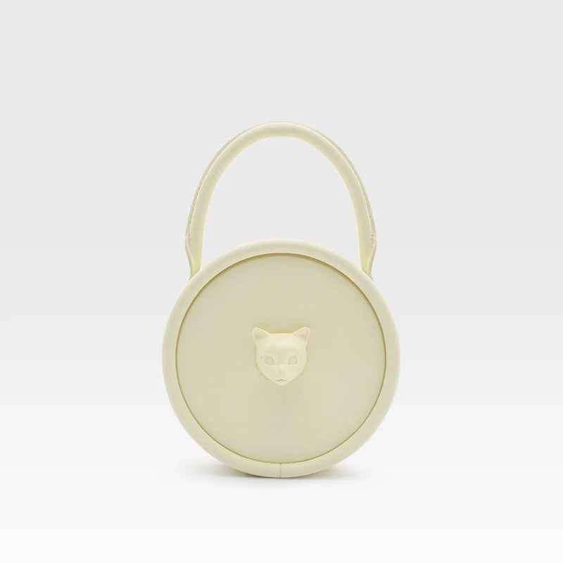 Roundabout Catface Leather Handbag - Image 6