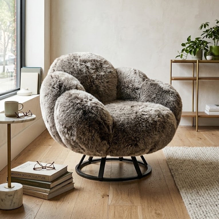 Dev Devasa Peluş Kadife Salon Berjer Koltuk