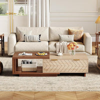 Urban Lift Extendable Wooden Hidden Storage Coffee Table - Image 6