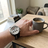 Time Capsule Rotating Calendar Engine Dial Watch - Image 0