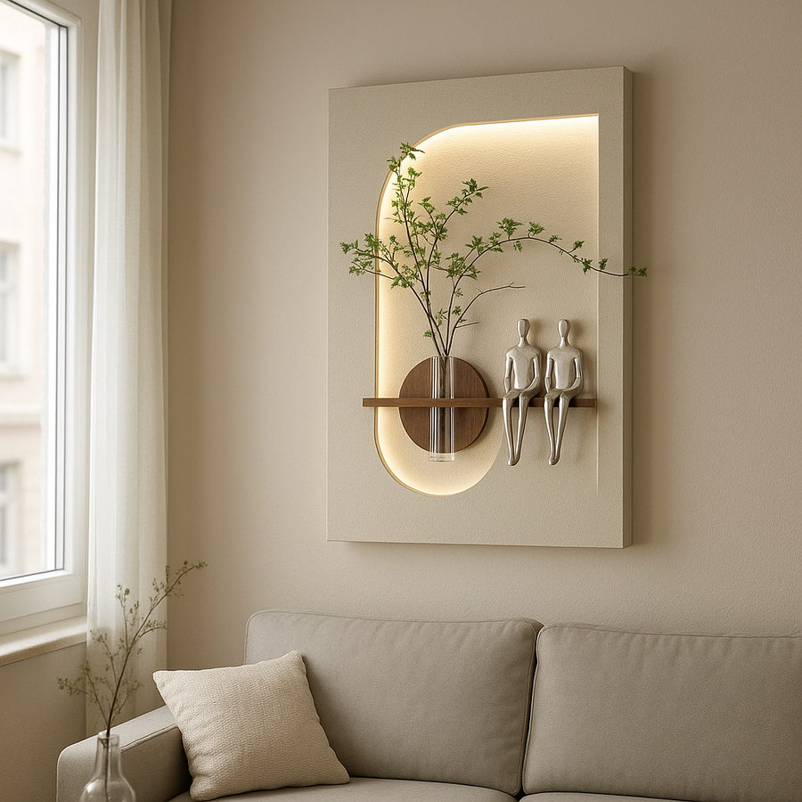 Spiral Sprout LED Backlit Wall Flower Shelf - Image 7