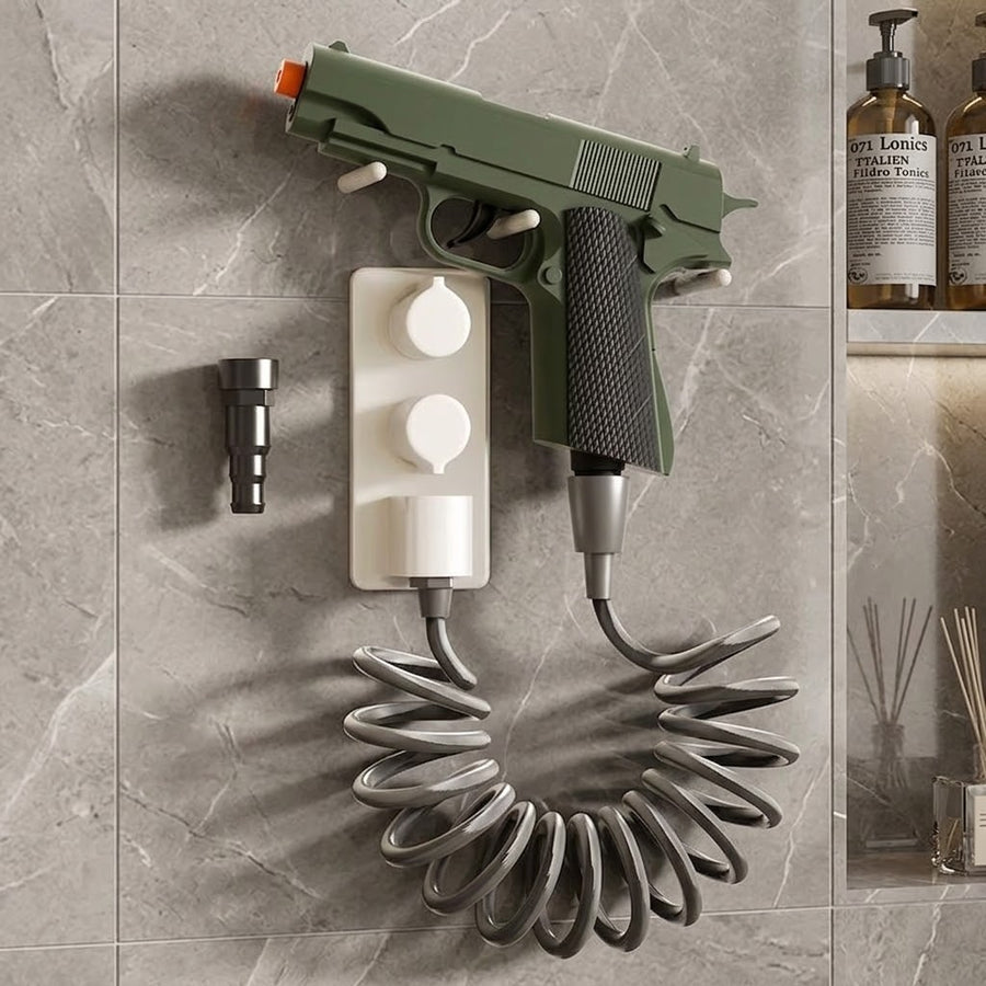 Water Cannon Gun-Shape Handheld Shower Head