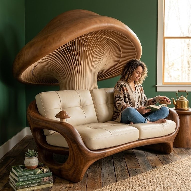 Sculptural Mushroom Accent Lounge Chair