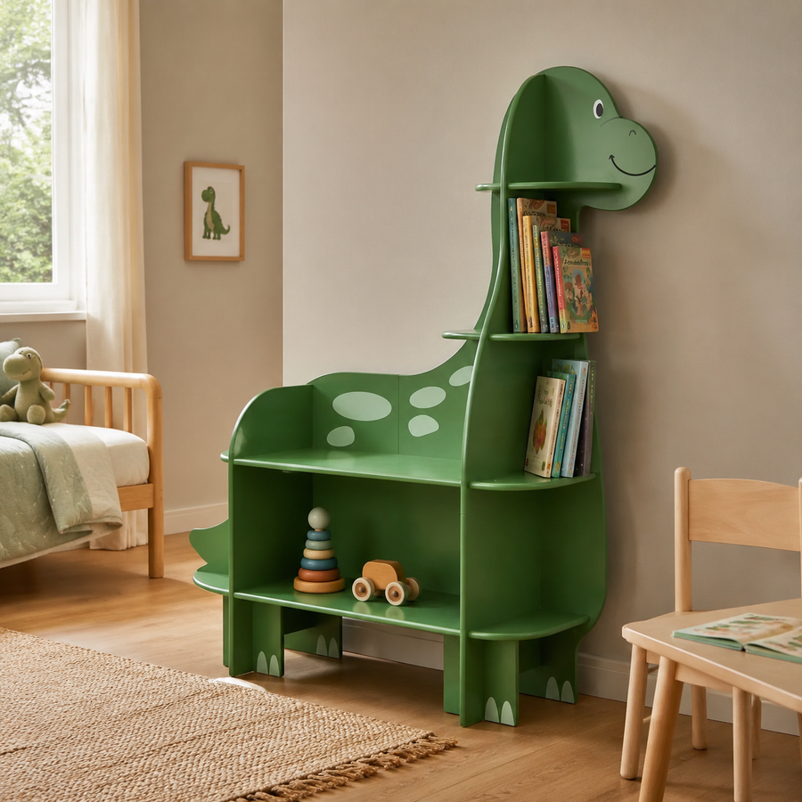 Field Camp Dinosaur Kids Display Bookshelf Storage