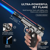 Magnum Tactical Gun-Shape Jet Flame Windproof Lighter - Image 2