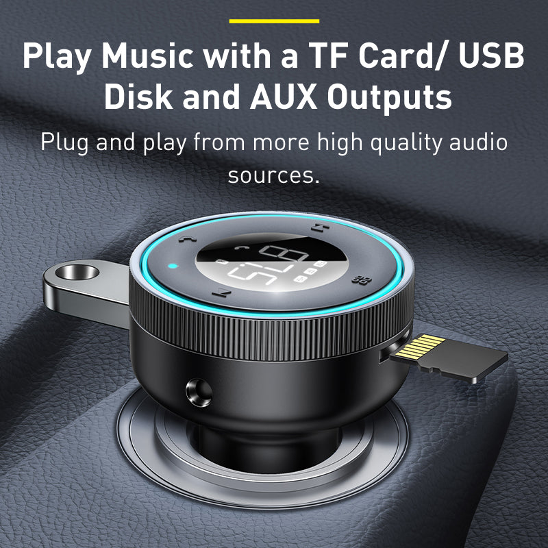 Car FM Audio Bluetooth Transmitter Fast Phone Charger - Image 2