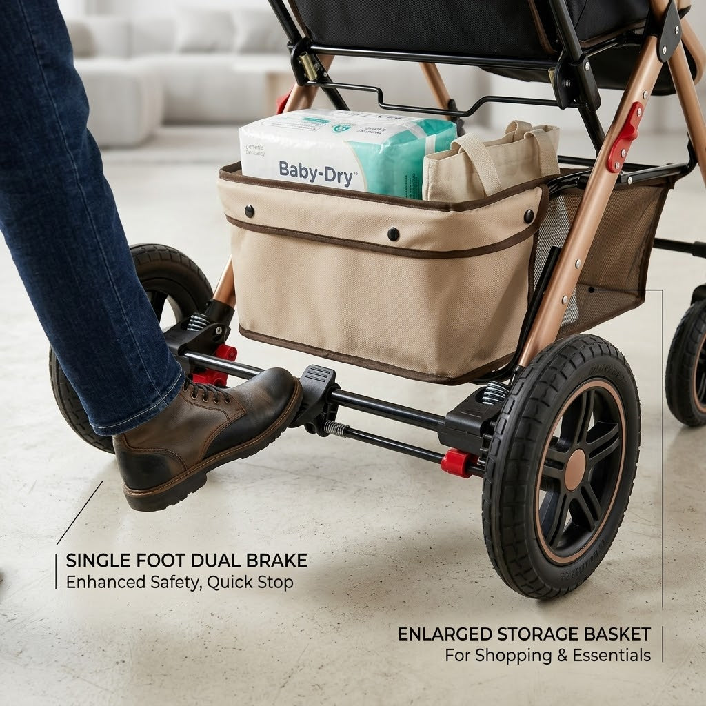 Loftcart Elevated Foldable City Baby Travel Stroller - Image 2