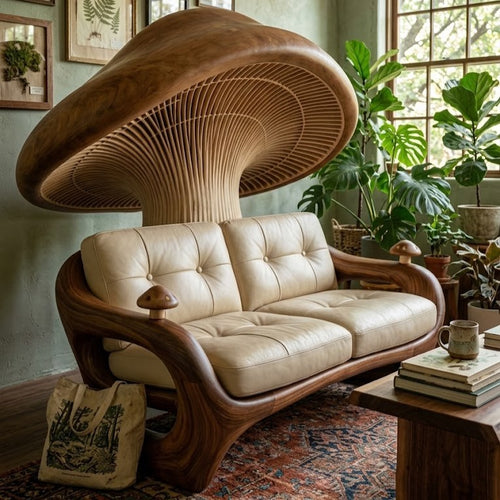 Sculptural Mushroom Accent Lounge Chair