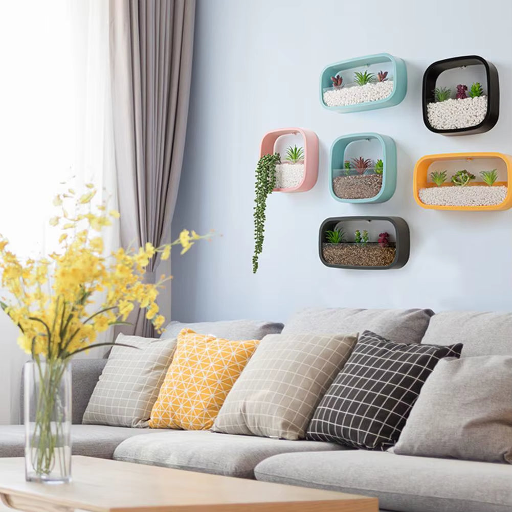 Geometric Diamond Wall Vase Shelf - Image 0