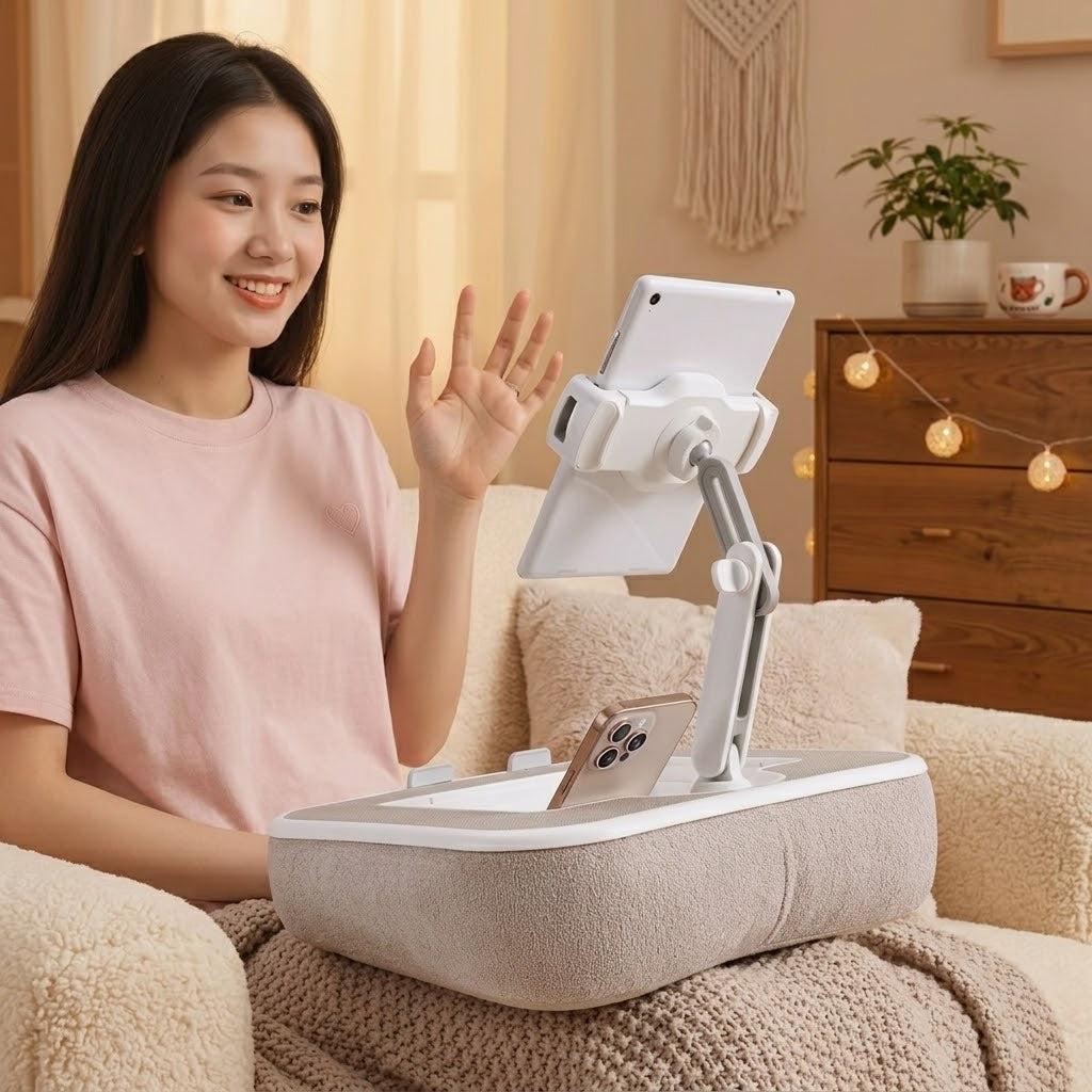 Work & Chill Rotating Tablet Pillow Desk - Image 1