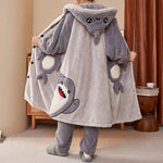 Plush Dinosaur Hooded Pajama Suit