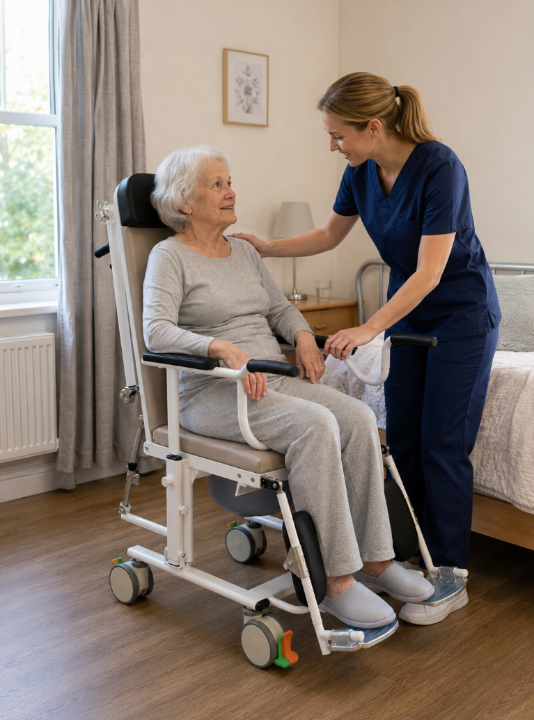 Elderly Transfer Easy Lift Hydraulic Adjustable Transformable Chair Bed