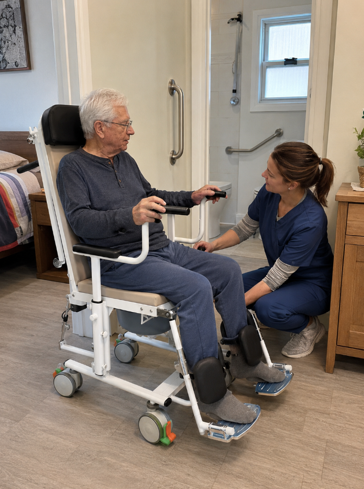 Elderly Transfer Easy Lift Hydraulic Adjustable Transformable Chair Bed