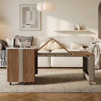 Japanese Minimalist Hidden Storage Coffee Table - Image 5
