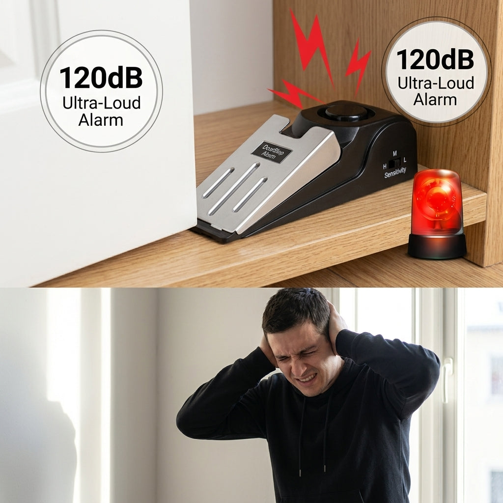 Portable Wireless Alarm Door Stopper - Image 1