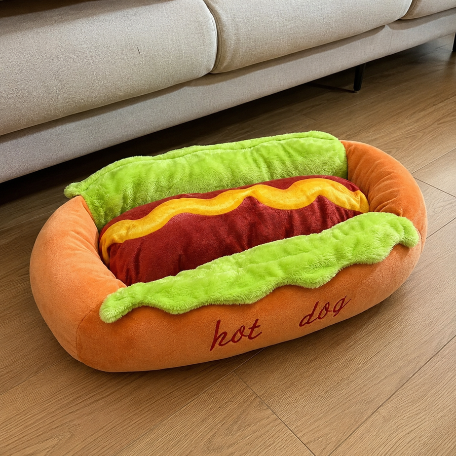 Foot Long Hotdog Pet Nap Bed