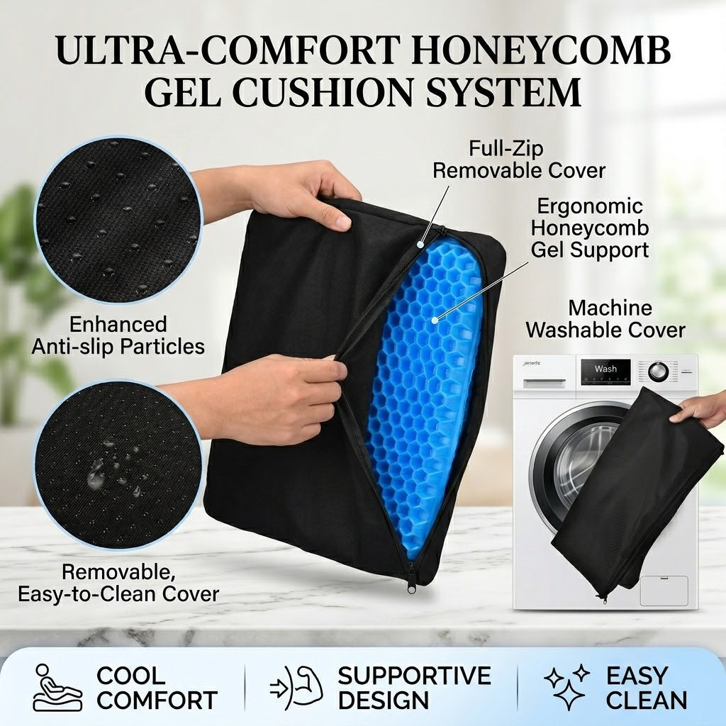 Non-Slip Breathable Gel Seat Cushion - Image 6