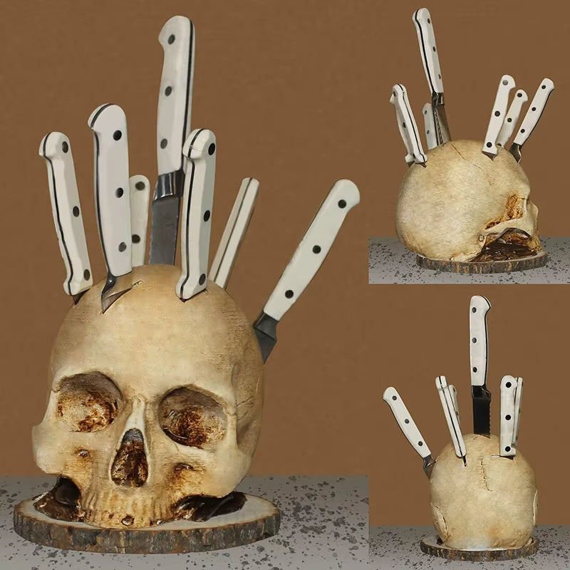 Gothic Skull Knife Organizer Holder - Image 2