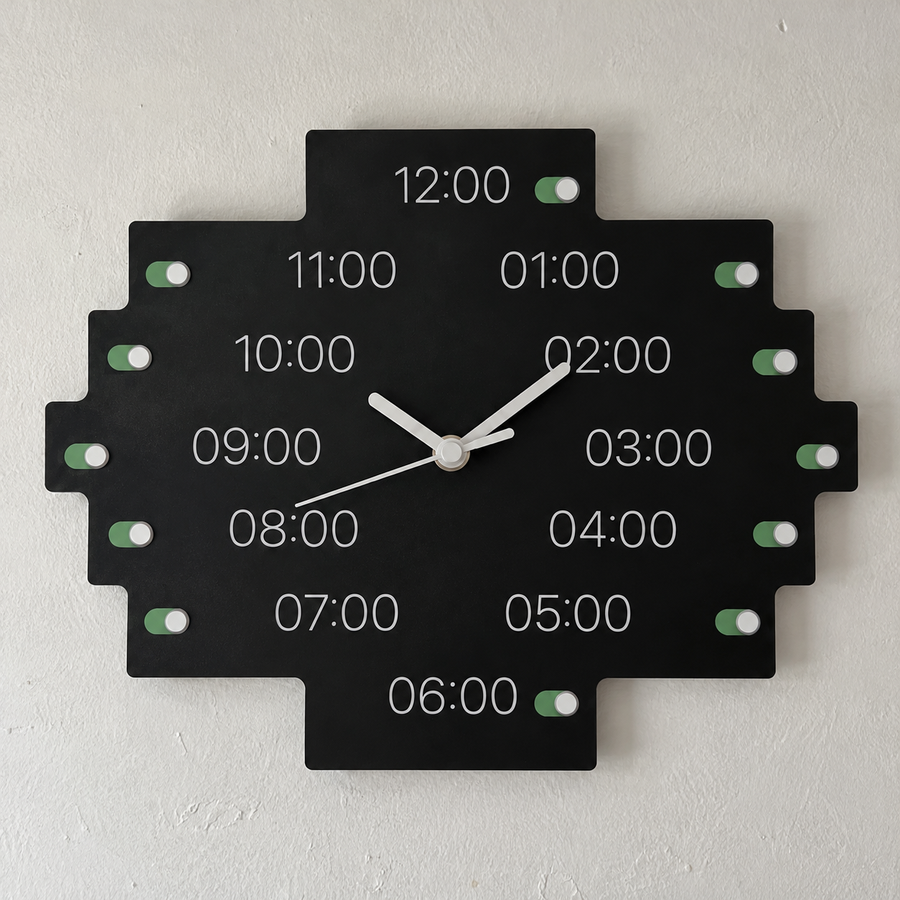 Reloj de Pared Pixel Edge Statement