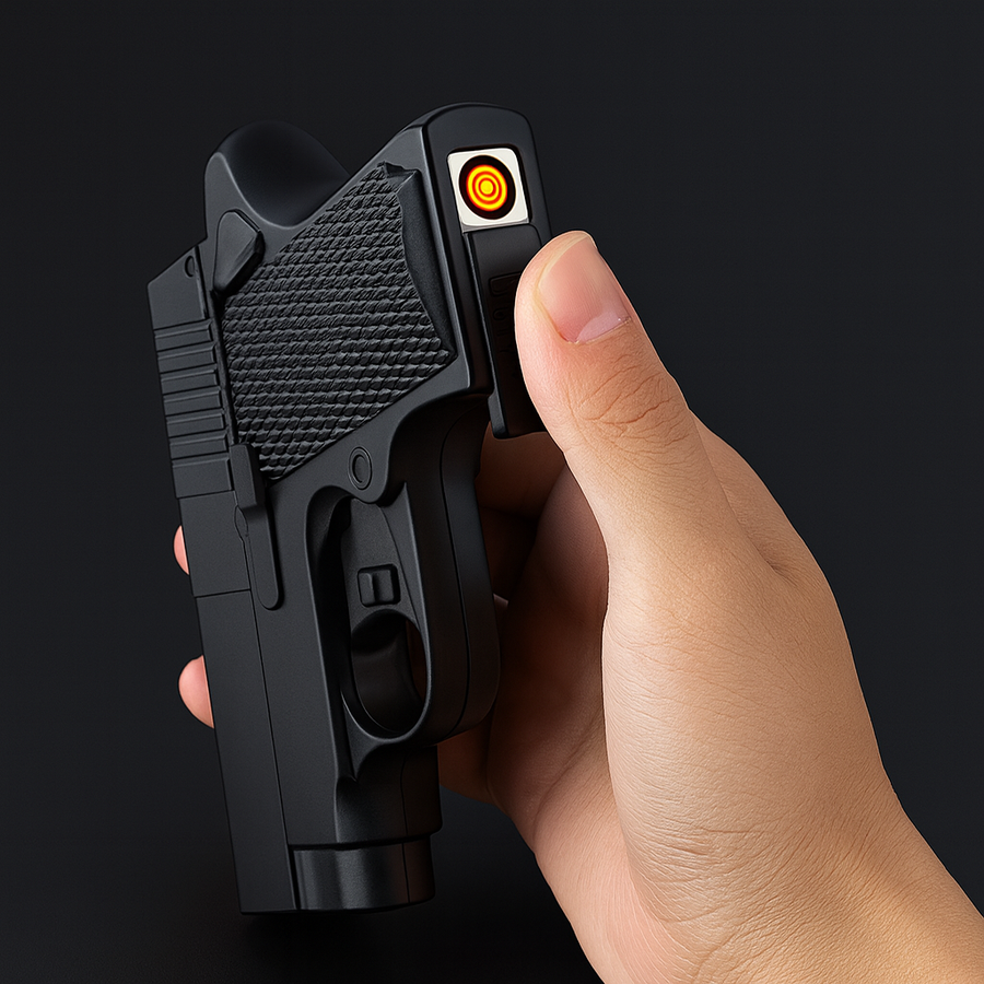 Mini Handgun Shape Hidden Storage Electric Lighter - Image 0