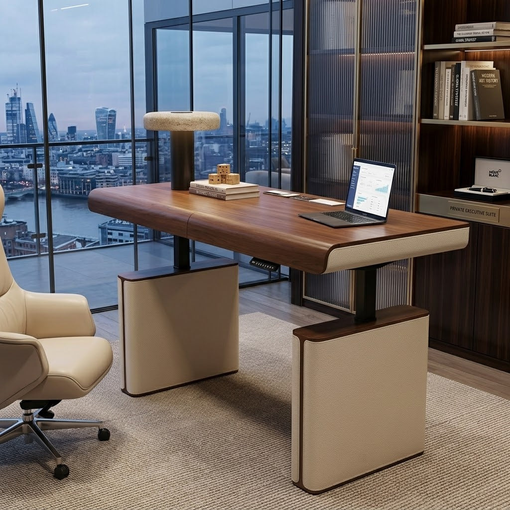 Healthy Hour Electric Adjustable Standing Desk Workstation - Image 1