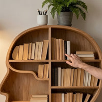 Mindshelf Face Silhouette Decorative Wooden Bookcase Shelf - Image 3