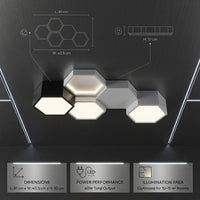 Six Points Modern Hexagon LED Ceiling Panel Light - Image 6