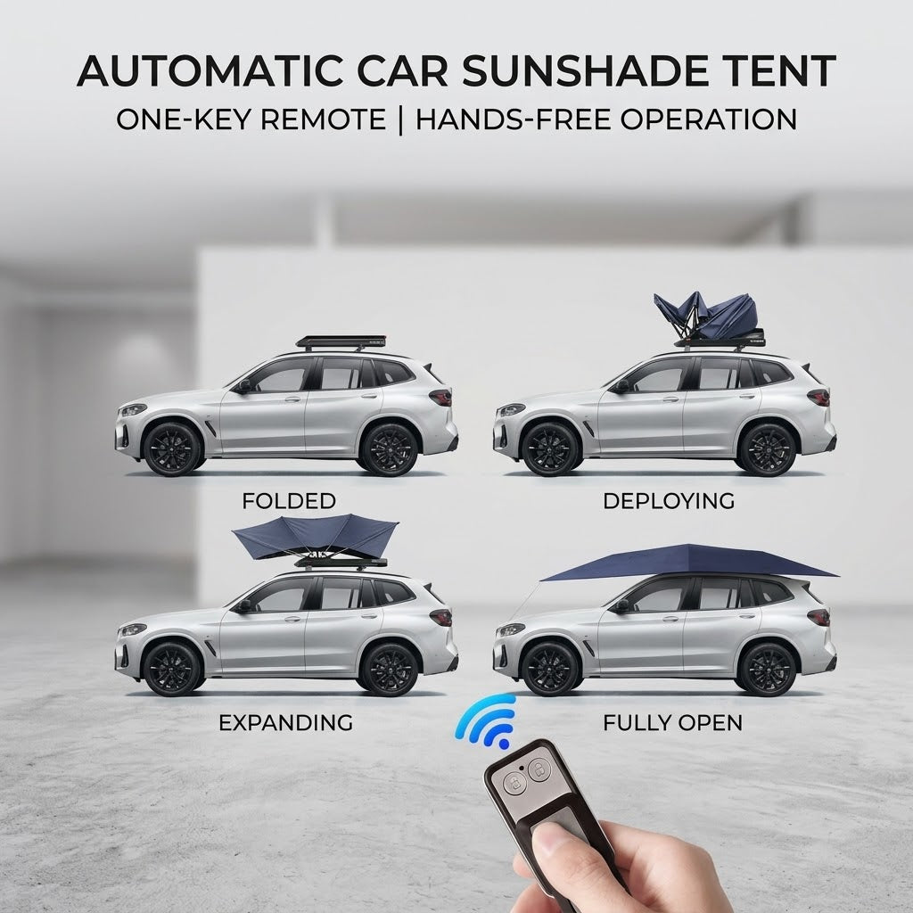 All-Weather Remote-Controlled Automatic Car UV Protection Umbrella - Image 2