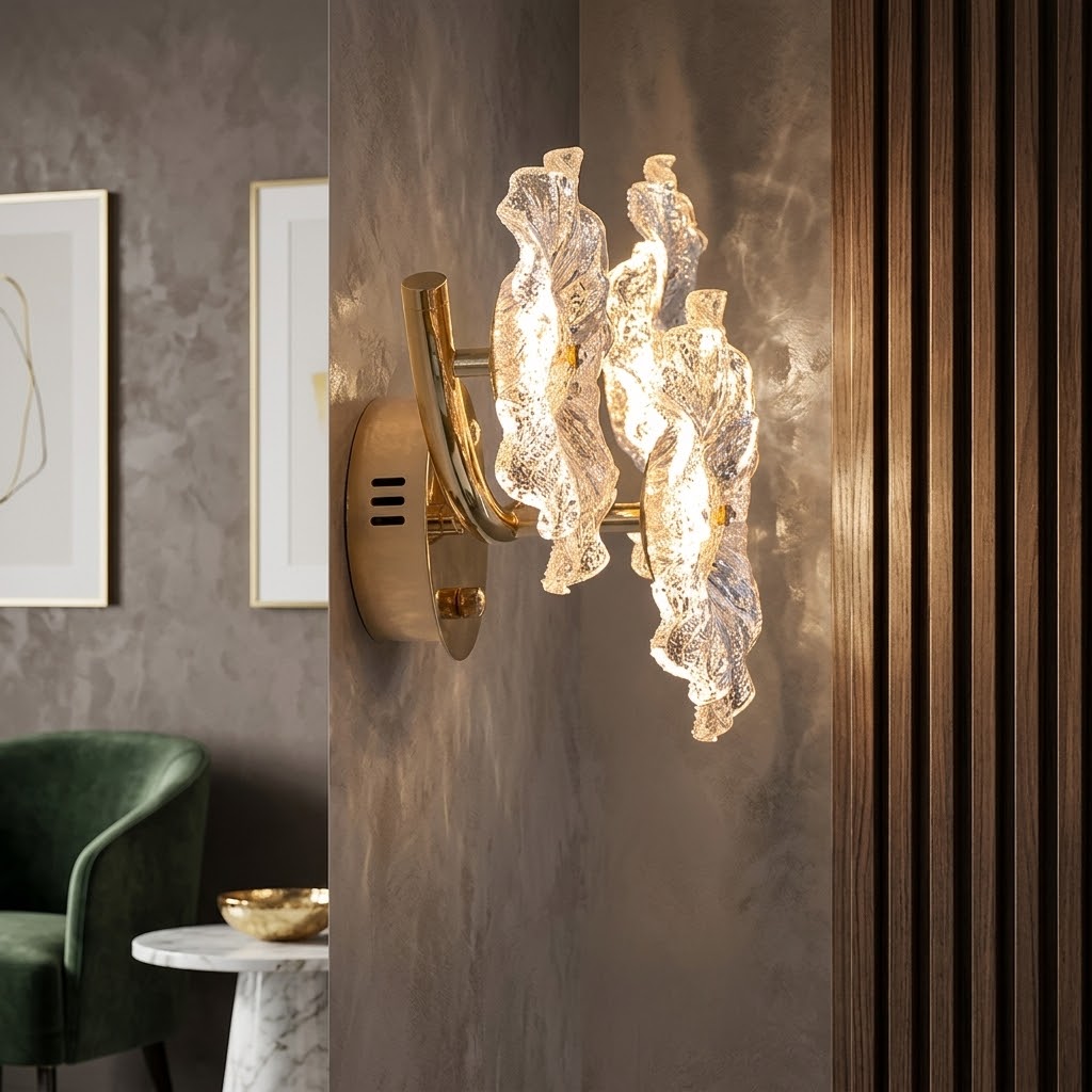 Bloom Light Glass Flower Wall Lamp - Image 1